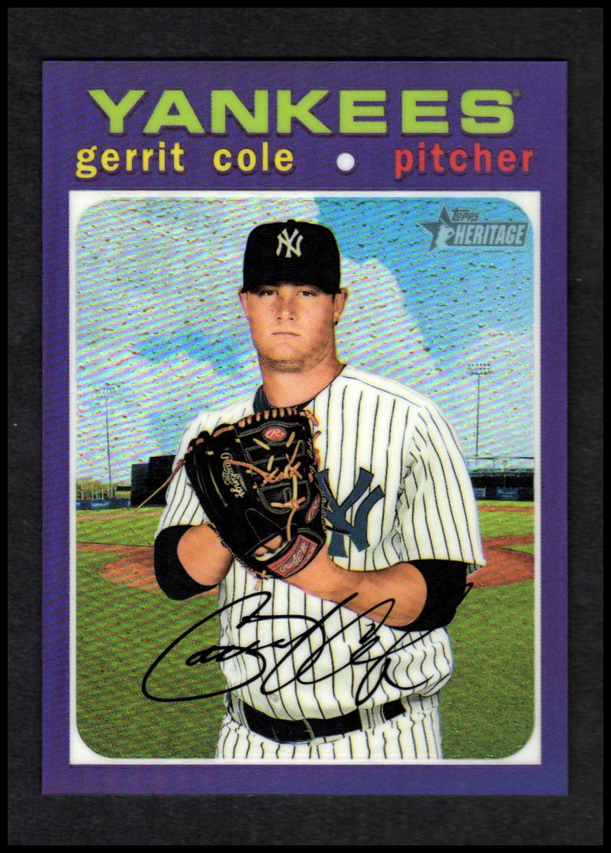 2020 Topps Heritage Chrome Purple Refractors #THC501 Gerrit Cole - NM-MT