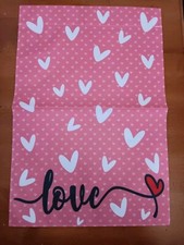 Valentine  s Day Decor Dbl Sided Small Garden Flag Polyester 12  x17.5" New "Love"