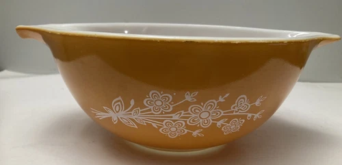 Pyrex Cinderella Butterfly Gold Bowl 442