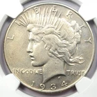 1934-S Peace Silver Dollar $1 Coin - Certified NGC AU Details - Rare Date!