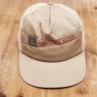 Vintage Transtar Luk Clutches Hat Cap snapback Brown Mesh Made USA Trucker