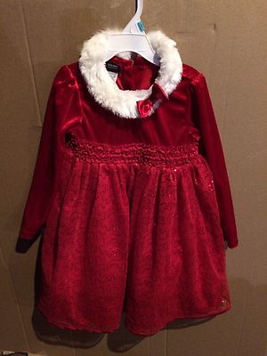 Girls Size 3T Pretty Red Christmas Dress Faux Fur Collar New W/Tag | eBay Girls Size 3T Pretty Red Christmas Dress Faux Fur Collar New W/Tag | eBay