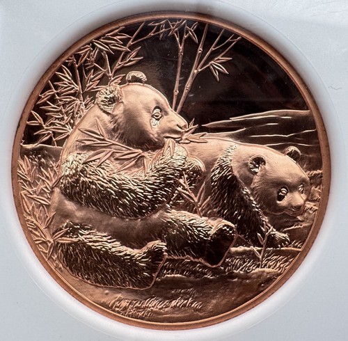 NGC PF70 China 2017 Trigo's Kuala Lumpur Money Show Copper Panda Medal - Picture 3 of 4