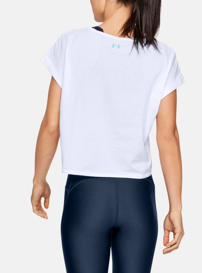 Женская укороченная рубашка UNDER ARMOUR Project Rock Hardest Worker размер L SS 1346011 - Изображение 2 из 2