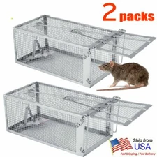 2pack Live Humane Cage Trap for Rodent Rat Mice Squirrel Chipmunk Animal Catcher