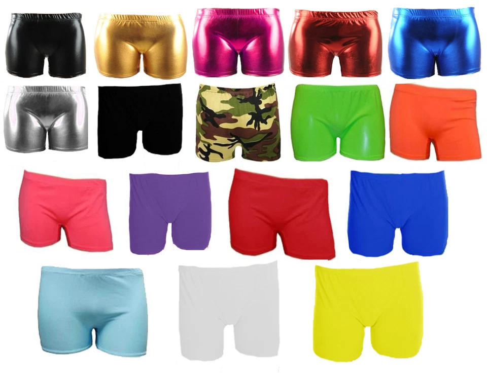 Girls School Shorts PE Kids Plain Cycling Dance Gym Swim Shorts Age 5-12 New - Image 3 of 3
