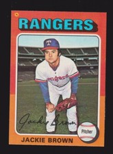 1975 TOPPS MINI #316  Jackie Brown  TEXAS RANGERS  EX-MINT  A