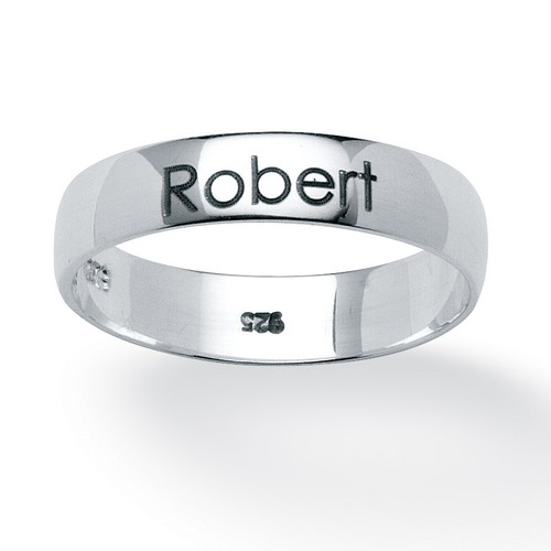 MENS STERLING SILVER PERSONALIZED NAME 