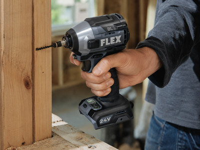 24V Brushless Cordless 1/4in Hex Impact Driver 2500 In-Lbs Quick Eject FLEX