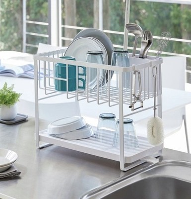 Yamazaki Home TOWER Two-Tier Wire Kitchen Dish Rack