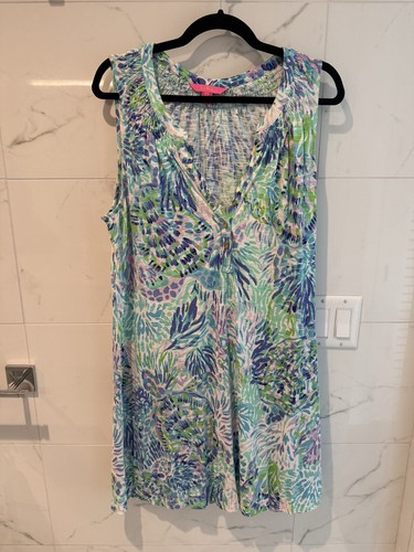 Lilly Pulitzer Essie Dress Shell of a Party XL Pre-Owned Great Price!