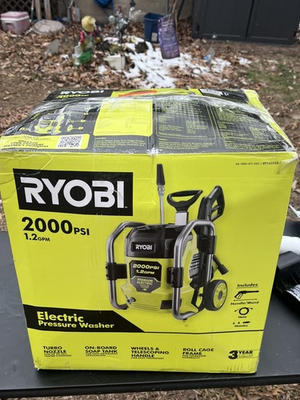 #ad Ryobi RY142022VNM 2000 PSI Cold Water Pressure Washer Missing Hose $97.49