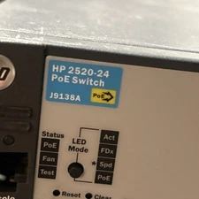 HP J9138A HP 2520-24-PoE Switch 24 RJ-45 10/100, 2 RJ-45 10/100/1000, 2 dual