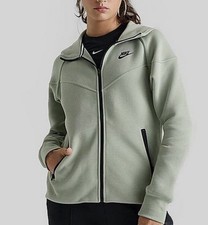 Nike Sportswear Tech Fleece Full-Zip Hoodie Green FB8338-309 Women  s Size Small.