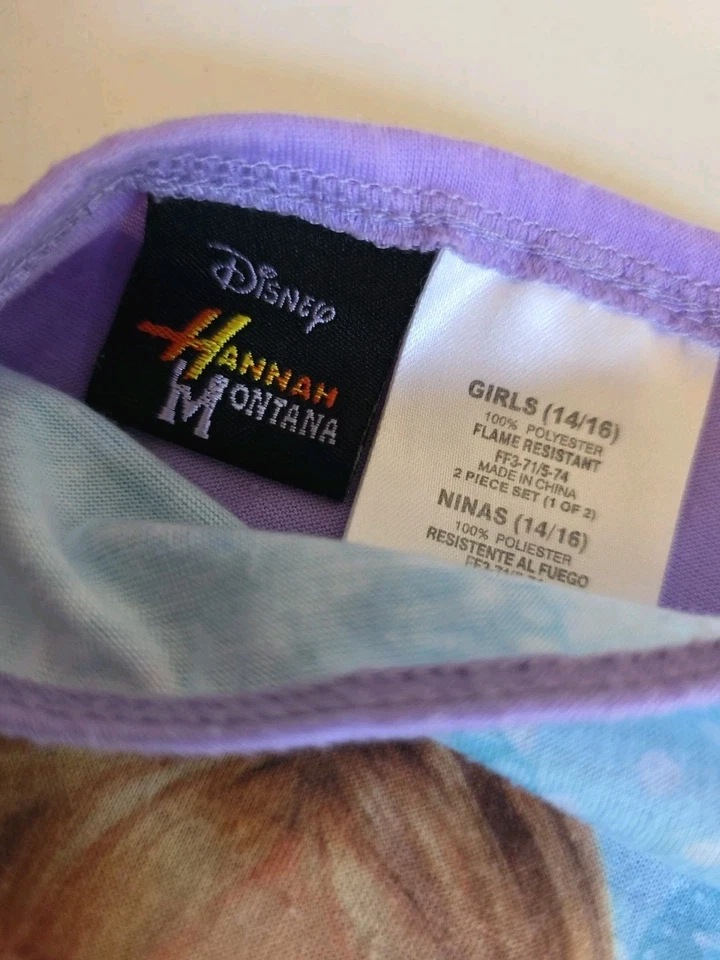 VTG Hannah Montana Disney Girks Youth Sz 14/16 Cold Shoulder Sleeveless Top - Image 2 of 3