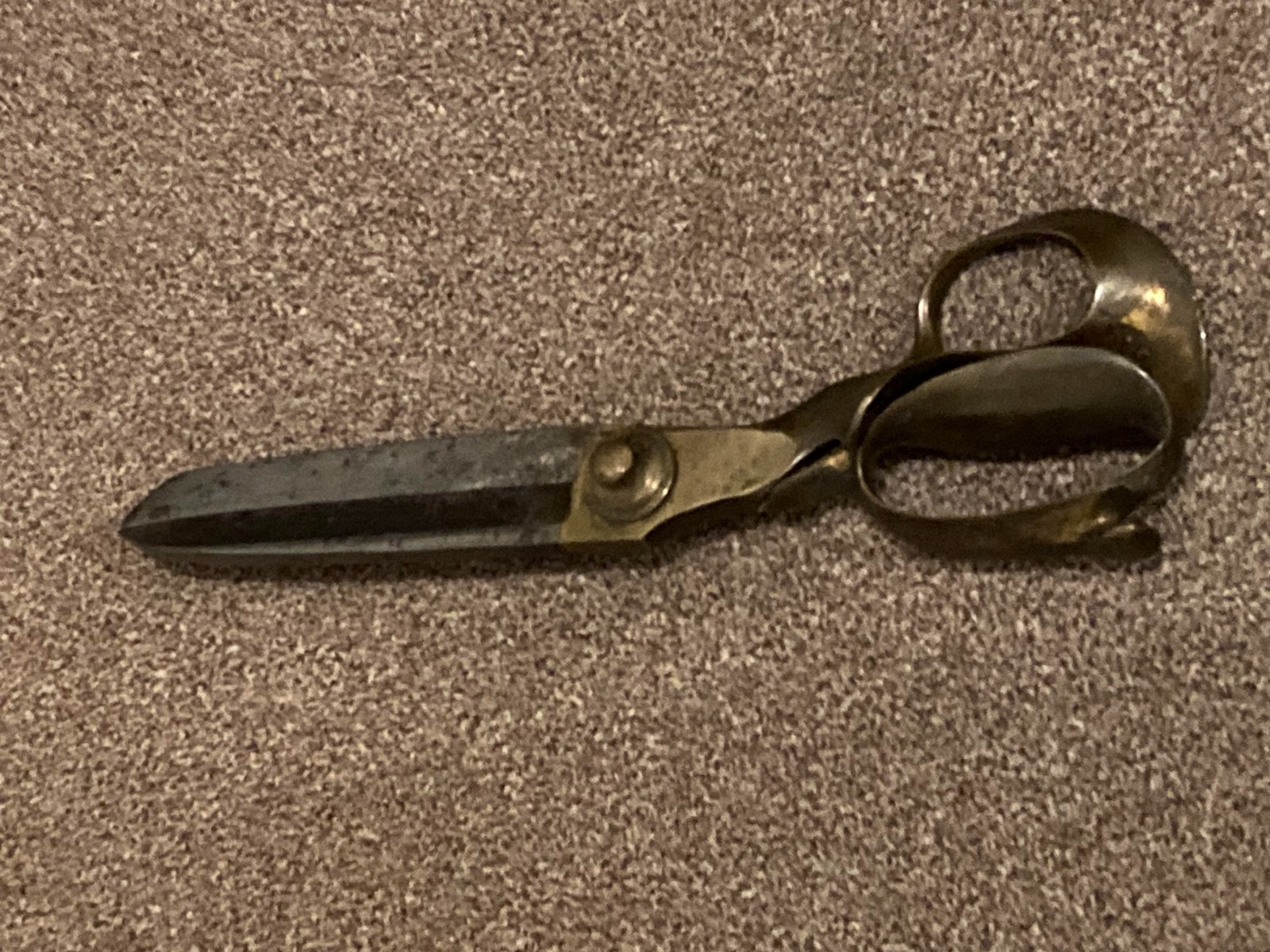 Antique Brass Handled Tailors Scissors