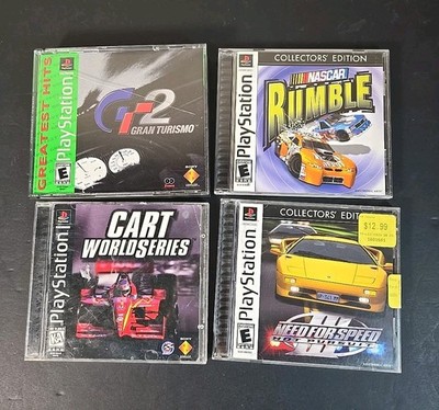 PS1 Playstation Need For Speed 3 Nascar Rumble Gran Turismo 2 Cart World Series