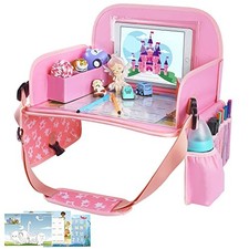 Kids Travel Tray for Toddler Car Seat, Road Trip Activities for Ariel PinkStar