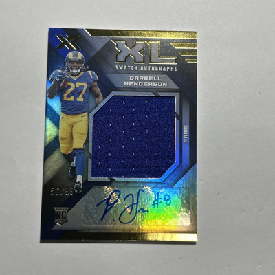 2019 Panini XR - Rookie XL Swatch Autographs #RXL-13 Darrell Henderson /99