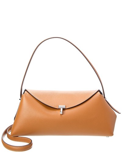 Toteme T-Lock Leather Shoulder Bag Women's Brown