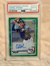 2020  Gabriel Moreno Bowman Chrome 1st  Green Ref. Auto /99 PSA 10