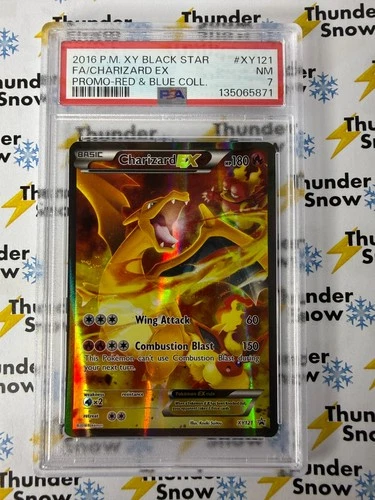 Charizard EX XY Black Star Promo Red & Blue Collection - 2016 Pokemon PSA 7