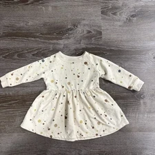 Rylee and Cru | Dress Long Sleeve Paint Splattered Neutral- 12 to 18 Months