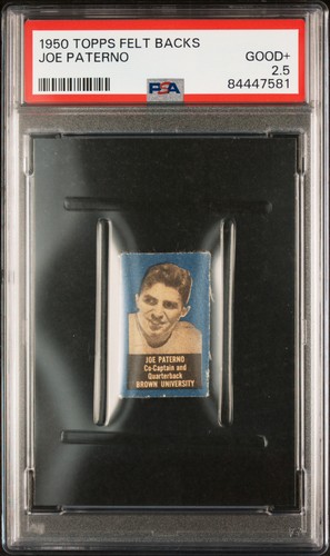 Joe Paterno 1950 Topps Felt Backs card