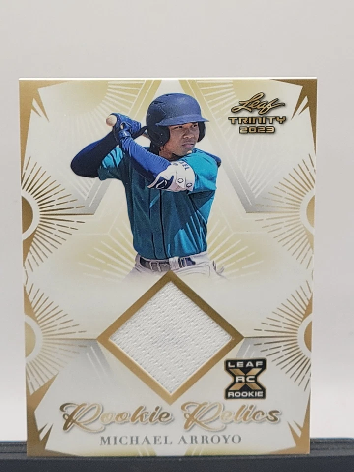 2023 Leaf Trinity Mega Jersey Relics Michael Arroyo RC #RR-36 Mariners Prospect - Image 2 of 4