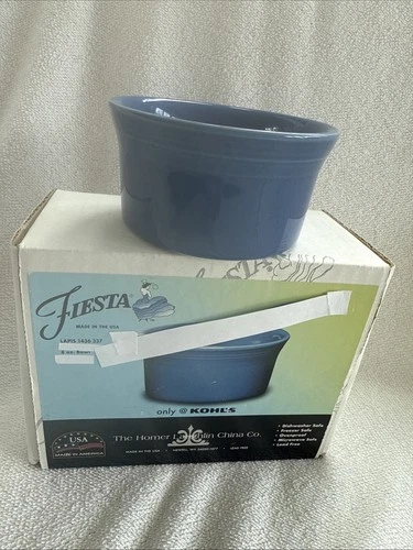 Fiesta  Lapis Blue Dip Bowl Only 8 oz No Spreader Homer Laughlin for Kohls