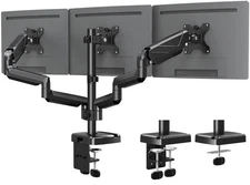 MOUNTUP Triple Monitor Mount, Three Monitor Desk Mount for Max 27 inch Comput...