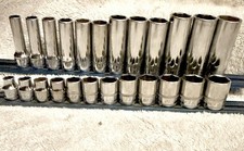 Snap-on 38 Drive Metric Socket Set 8-19mm Shallow Fsm Deep Sfsm 6 Pt Nice Usa Snap-on 38 Drive Metric Socket Set 8-19mm Shallow Fsm Deep Sfsm 6 Pt Nice Usa