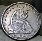 1854 seated liberty half dollar