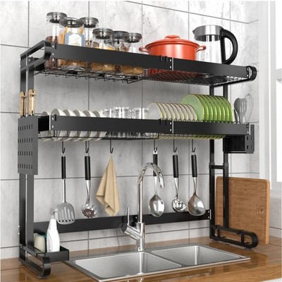 Over The Sink Dish Drying Rack, Full Stainless Steel Large Storage Kitchen Di...