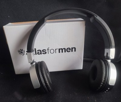 Atlas For Men Wireless Bluetooth Headphones Over-Ear Black Silver ET731