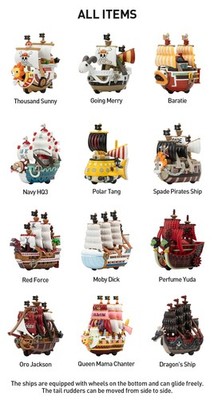 One Piece The Grand Line Series Vehicles Assortment 12pc Sealed