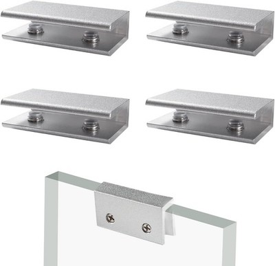 4 Stück 8 mm Glasklemmen, Aluminiumlegierung Glas Träger Halterung, verstellbares Glas 