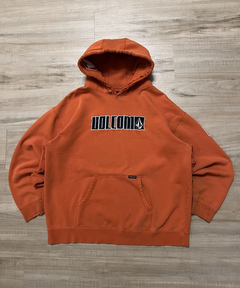 Vintage 90s Y2K Distressed Volcom Stone Pullover Hoodie Sweatshirt Mens XL - Image 2 of 4