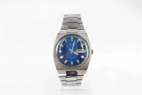 Vintage Seiko Automatic Blue Dial Day/Date Watch Ref 6309-7050 Working