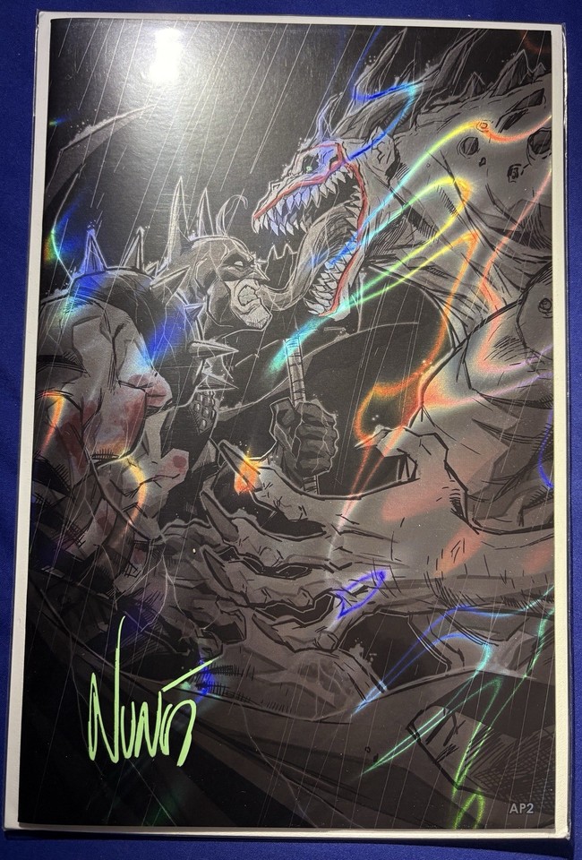 [LAVA FOIL] ABSOLUTE BATMAN VS JOKER EDDIE NUNEZ SHADOW RAIN AP2 | SIG W/COA ?? Comic Art