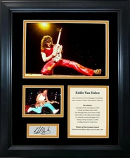 HOFSM.COM Hall of Fame Sports Memorabilia Framed Eddie Van Halen Facsimile La...