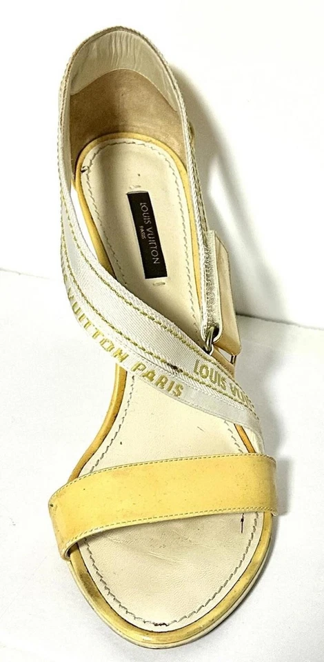 Sandalias LOUIS VUITTON Tacón Monograma Cuero Talla 8 US MUJER Ligeras USADAS ¡Oferta COMPRA! Foto 2 de 4