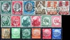 GERMANY/ALLEMAGNE 18 Timbres/stamps 1934  Obl/Used