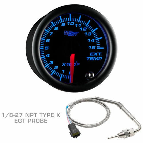 Medidores de temperatura trans GlowShift B7 Boost EGT + cápsula de pilar triplo para 95-98 Chevy C/K - Imagem 4 de 4