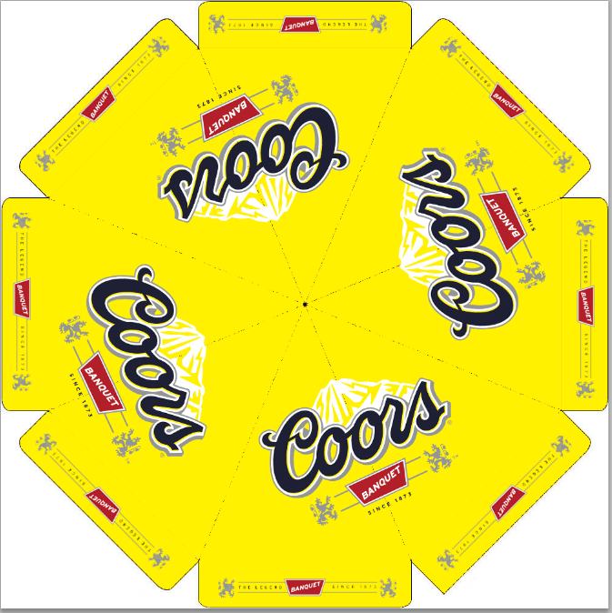 coors patio umbrella COORS BANQUET 7 foot BEER PATIO UMBRELLA MARKET STYLE HUGE