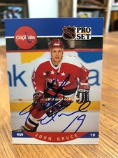 1990-91 PRO SET #310 JOHN DRUCE SIGNED AUTOGRAPHED CARD