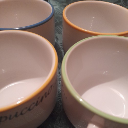 Rayware Coffee Cappuccino Cups & Saucers x4 Retro Set of Mugs Cups - Picture 11 of 12