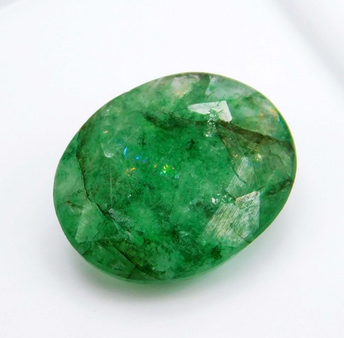 Esmeralda verde colombiana natural certificada de 3,45 quilates - piedra preciosa suelta de corte ovalado - Imagen 9 de 11