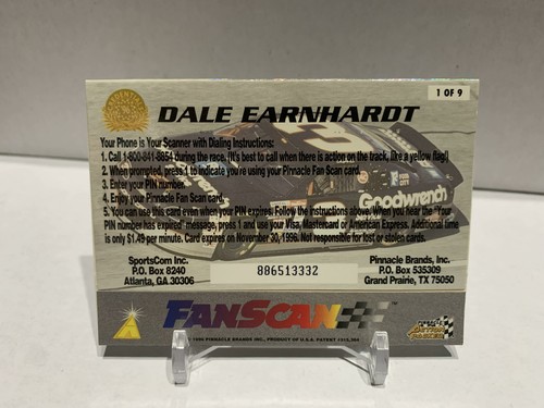 Dale Earnhardt Sr 1996 Action Packed Credentials Fan Scan Insert - Picture 2 of 2