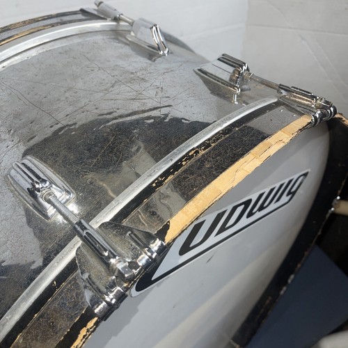 1960er Rogers 26 Zoll Bass Drum Chrom Silber marschierend selten Dyna Sonic maßgeschneidert gebaut - Bild 5 von 10